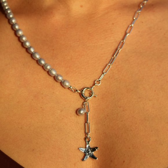 Jewelry - Pearls & chain necklace